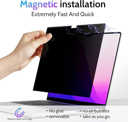 Peslv Magnetic Privacy Screen for MacBook Air 15 Inch (2023-2026, M2 M3 M4 M5) - A2941 A3114 A3241 A3448, 15inch Removable Matte Anti Blue Light Glare Filter for Mac Air 15.3" Laptop Computer