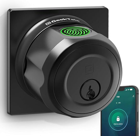 GeekTale Fingerprint Deadbolt Lock with APP, Smart Deadbolt for Front Door