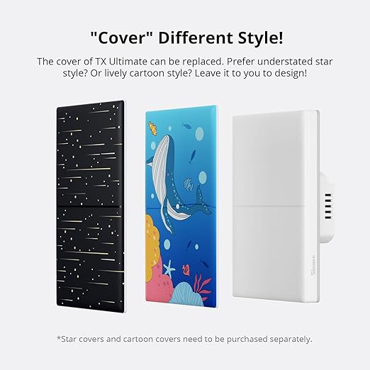 SONOFF Smart Light Switch, 2.4GHz WiFi Alexa Light Switch, Works with Alexa Google Home Brilliant Smart Switch, T5 1 Gang 1 Way Smart Touch Wall Switch, Neutral Wire Required Smart Life Light Switch