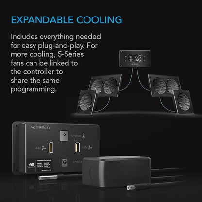 AC Infinity AIRPLATE T7, Quiet Cooling Fan System 12".