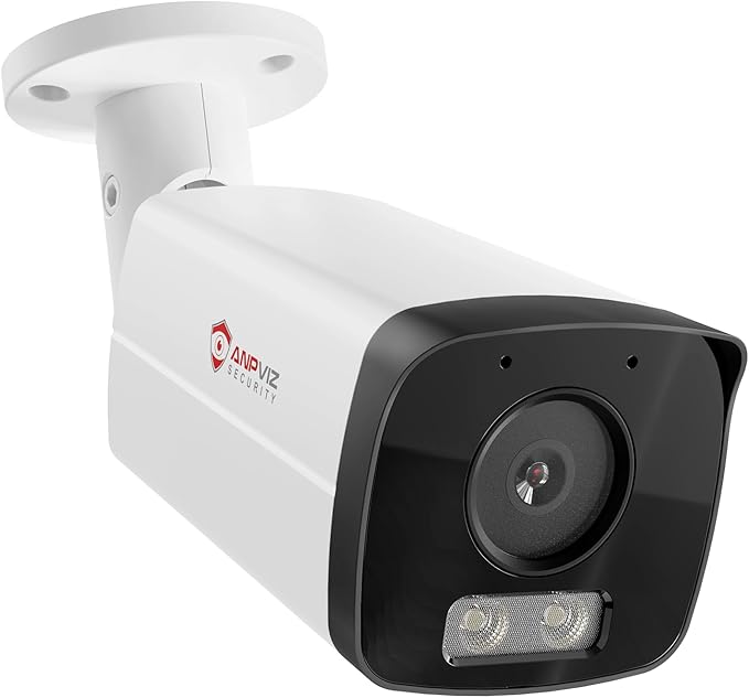 Anpviz 4MP Bullet PoE IP Camera with Smart Dual Light Color Night Vision, Full Metal PoE Security Camera Indoor/Outdoor, AI Human Motion Detection, IP66, Wired, NDAA, IPC-B8A43WD-S (U Series)