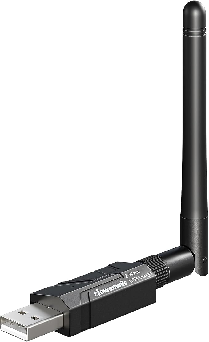 DEWENWILS 800 Z-Wave Dongle, Long Range S2 USB Stick, Compatible with Home Assistant & Other Smart Home Hubs, Plug & Play USB Controller for DIY Smart Home