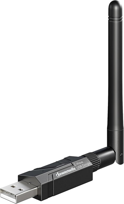 DEWENWILS 800 Z-Wave Dongle, Long Range S2 USB Stick, Compatible with Home Assistant & Other Smart Home Hubs, Plug & Play USB Controller for DIY Smart Home