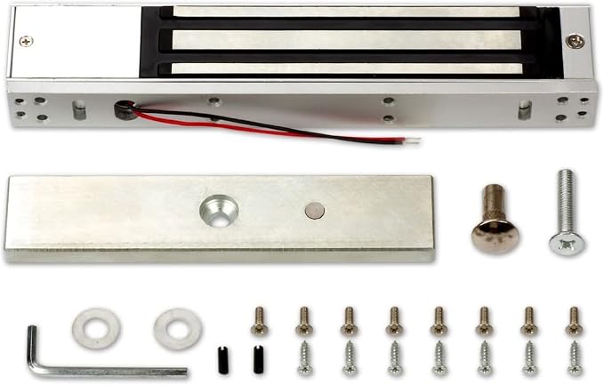 Request to Exit PIR Motion Sensor 4 Doors Access Control Electronmagnetic 600 LBS Magnetic Lock 110-240V Power Supply Box RFID Keypad Reader Keyfobs/Cards(Phone APP remotely Open Door)
