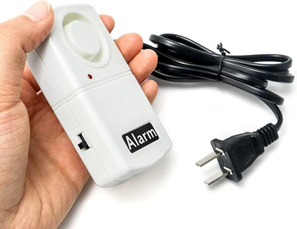 QWORK Power Failure Alarm, 4 Pack Automatic Power Cut Failure Outage Alarm 120db LED Indicator Smart Warning Siren Power by 9V Battery (NOT Included), Plug 220V