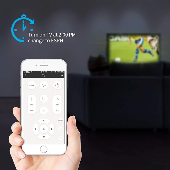 Broadlink WiFi Smart Home Hub RM Mini 3 (2.4 GHz Wi-Fi Only) IR Automation Learning Universal Remote Control for TV Compatible with Alexa, Google Home, IFTTT