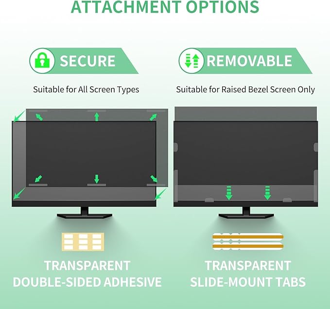 2 Pack- 34 Inch Curved Computer Privacy Screen Filter for 21:9 Widescreen Computer Monitor Screen Protector Computer Screen Privacy Shield Anti Glare