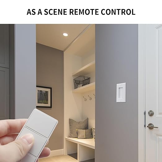 Minoston 800 Series Z-Wave Scene Controller, 4 ZWave Button, Zwave Plus Wall Switch Remote Control, Support Long Range, Work with Z Wave Hubs (MR40Z)