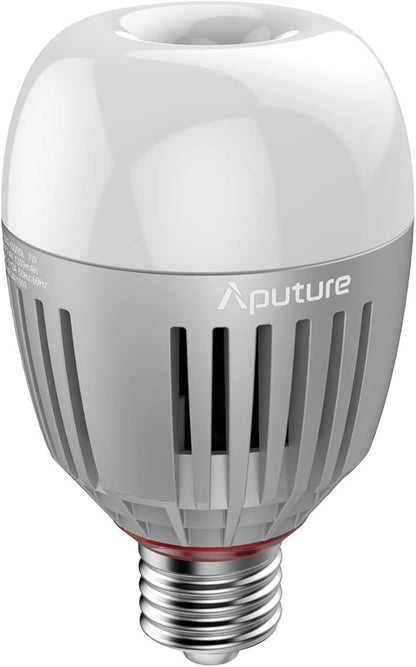 US Stock Aputure Accent B7C 7W RGBWW LED Smart Bulb with E26/E27 Socket,TLCI 96+ CRI 95+ 2,000K-10,000K,Built-in Battery/AC Power