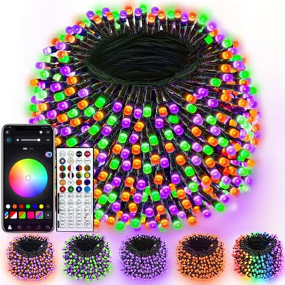 500LED Smart RGB Color Changing String Lights 177FT Halloween Lights App