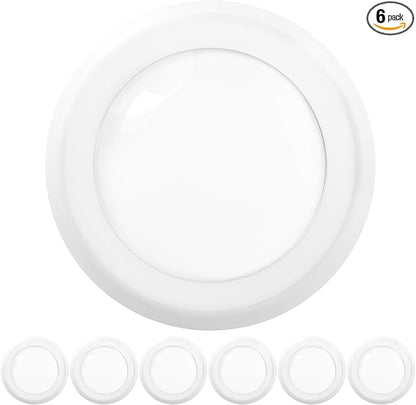 Sunco 6 Pack LED Disc Lights Ceiling 6 Inch, Flush Mount Disk Light, Recessed Can Lighting, 1050 LM, 15W (75W Equivalent), 5000K Daylight, Dimmable, Damp Rated ETL
