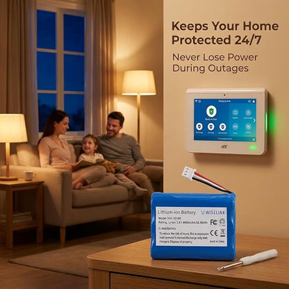 300-10186 Lithium Ion Battery Replacement for ADT Command Smart Security Panel, 9600mAh 3.6V High Capacity, Compatible with ADT5AIO-1 ADT7AIO-1, Tools Included