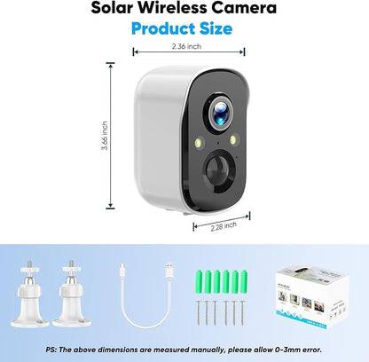 4MP Security Cameras Wireless Outdoor with Flexible Storage | Battery Powered Home Security Camera, AI Detection Wireless Security Camera, 2-Way Audio,Color Night Vision WIFI Camera