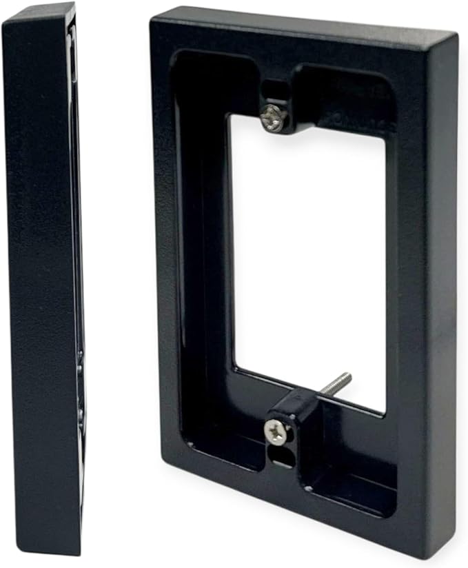 iMBAPrice BES1-2 Black Electrical Box Extender 2 Pack, 1-Gang Non-Metallic Outlet Box Spacer for Drywall, Plaster & Tile, Wall Box Extension Ring for Existing Electrical Boxes