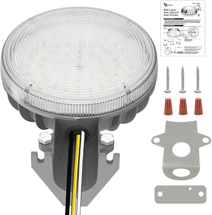 Owleye 6000LM Dusk to Dawn Outdoor Lighting LED Barn Light Security Lights, 42W 4000K Daylight, AC 120-240V, ETL Listed, Waterproof Outside Lights for Yard Warehouse Garage （2pack）