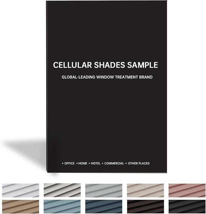 Changshade Cellular Shades Cordless Blinds Custom Size, Honeycomb Indoor Window Blind 1.5 inch Cell Pleated for Home, Office, Bedroom, Nursey, Fabric Sample