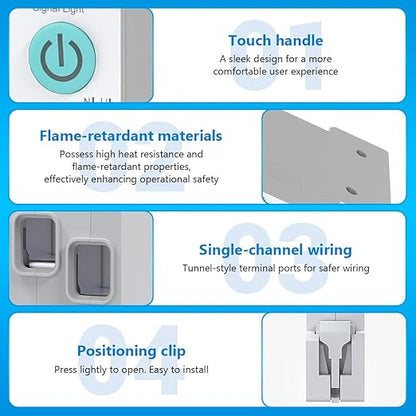 WiFi Circuit Breaker, 1P+N 10A 230V Smart Home Wireless Remote Control Switch Timer Voice Control Compatible with Smart Life TUYA APP DIN Rail Mounted