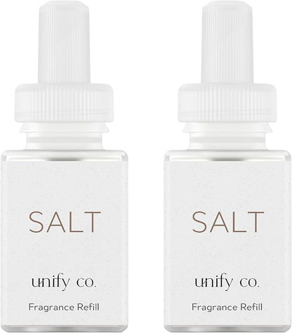 Pura & Unify Co. Home Scent Refill - Smart Air Diffuser - Long-Lasting Luxury Fragrance per Refill - Home Essential - Clean & Safe Diffuser Fragrance - 2 Pack, Salt