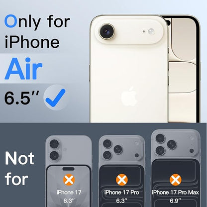 JETech Privacy Screen Protector for iPhone Air, Anti-Spy Tempered Glass Film with Easy Installation Tool, 6.5-Inch Display, 2-Pack
