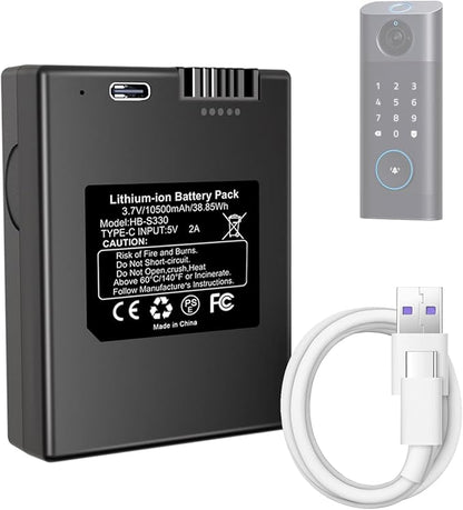 Rechargeable Battery for eufy Security Video Smart Lock S330, S230, S231, E330, E31,10500mAh Battery Compatible with eufyCam S4 and Smart Drop