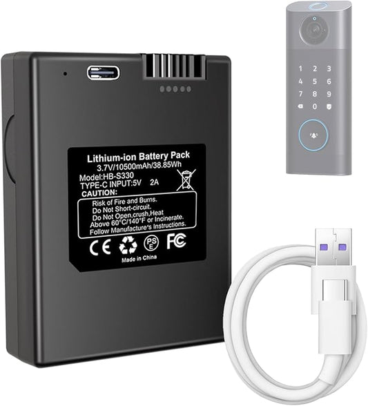 Rechargeable Battery for eufy Security Video Smart Lock S330, S230, S231, E330, E31,10500mAh Battery Compatible with eufyCam S4 and Smart Drop
