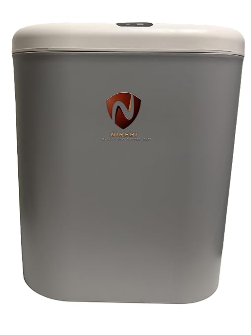 NIREGI Smart Sensor Trash Can – 4 Gallon Touchless Automatic Garbage Bin (Gris)