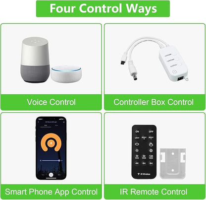 Smart WiFi Controller for Single Color Puck Lights, AIBOO Remote Control for LED Strip Lights, LED Neon Sign Compatible with Alexa & Google Assistant & IFTTT, Working with iOS or Android Smart Phone