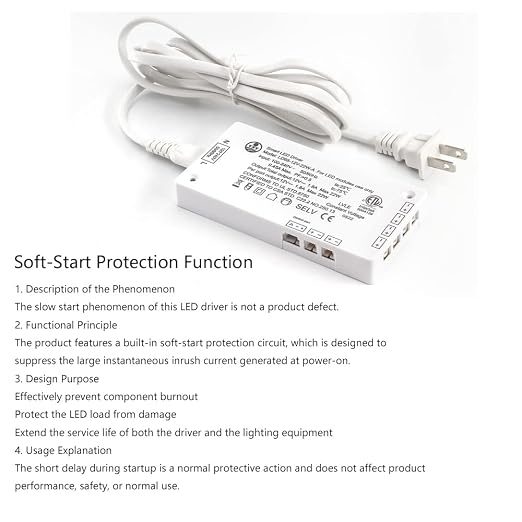 VST 22W LED Power Supply 100V-240V AC to 12V DC Low Voltage LED Transformer with 12V JST Ports, ETL Certified White LED Driver