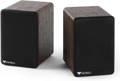 Victrola M1 Monitors – Powered Bookshelf Monitor Speakers, Bluetooth Wireless Streaming, Premium Stereo Sound, Pairs with Premiere T1 & More, RCA & Aux Input, Multi-Device Pairing (Black)