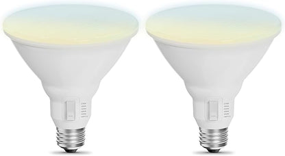 Feit Electric LED Reflector Light Bulb, Dimmable, Adjustable White 2700K–5000K, High CRI, Enhance Series, 25,000-Hour Lifetime, Indoor/Outdoor Use, 90-Watt LED