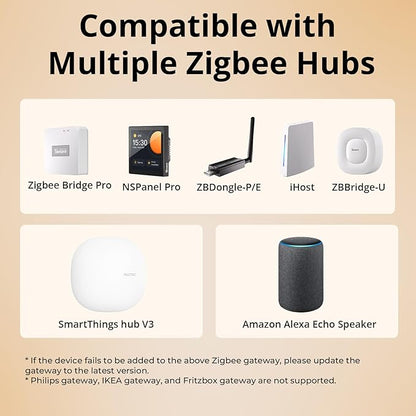 SONOFF Zigbee Smart Switch, No Neutral Conductor Required, Compatible with Alexa & Google Home, Requires Zigbee Gateway