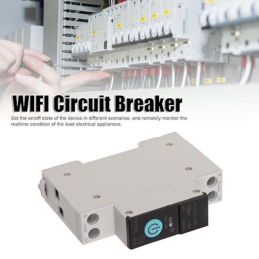 Din Rail Circuit Breaker Smart Switch Mobile Phone Remote Control 3 Timing Modes Function for Household Appliances Suitable for Smart Home(10A)