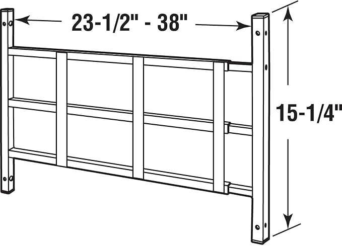 Segal S 4752 Fixed Window Guard – Adjustable Child Safety Window Guard Prevents Accidental Falls, Tamper Resistant Screws Included, Non-Egress, White, 23-1/2 to 38 In. W x 15-1/4 In. H (Single Pack)