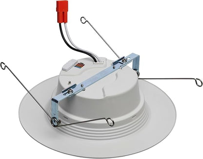 Satco LED Retrofit Downlight with Stepped Baffle, CCT Selectable 2700K/3000K/3500K/4000K/5000K, 5-6 Inch Round, White