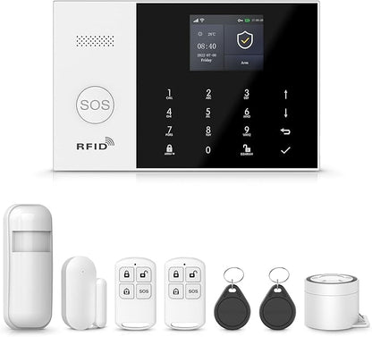 PGST Wireless Alarm System,WIFI/4G Home Security Systems with DIY Expandable Door and Motion Sensor,Tuya APP Instant Alerts,Compatible with Alexa/Google for Home,Villa,No Monthly Fee (8 PCS)