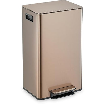 SIMPLI-MAGIC 13 Gallon / 50L Step Trash Can, Infinity Edge, Rose Gold