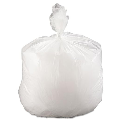 Inteplast Group VALH4048N12 40-45 gallon Capacity, 46" Length x 40" Width x 11 Mic Thickness, Natural Color, HDPE Commercial Coreless Valu-Plus Institutional Trash Can Liner (Case of 8 Roll, 25 Bags p