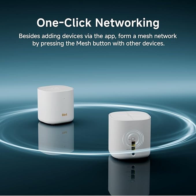 DBIT AX1800 WiFi 6 Whole Home Mesh Wi-Fi System, Dual-Band Coverage up to 4,000 sq. ft. and 150 Devices, Replaces Wireless Router and Extender, 2 Gigabit Ports per Unit, Easy Setup (D-MAX5, 2-Pack)