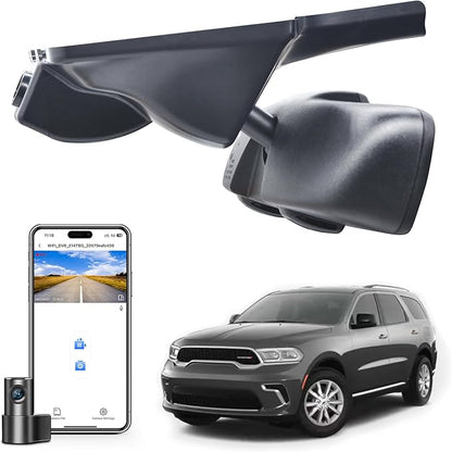 Mangoal Front 4K & Rear 1080P Dash Cam Custom Fit for Dodge Durango 2016 2017 2018 2019 2020 2021 2022 2023 2024 2025 2026 (Model C), Citadel GT GT Plus SRT,Integrated OEM Look,UHD 2160P,128GB Card
