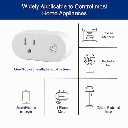 HAUZA 2 in 1 - Bluetooth Mesh Hub & Smart Plug - Enable 2.4 GHZ WiFi for Voice Control & Automations of Hauza and Tuya BLE Devices