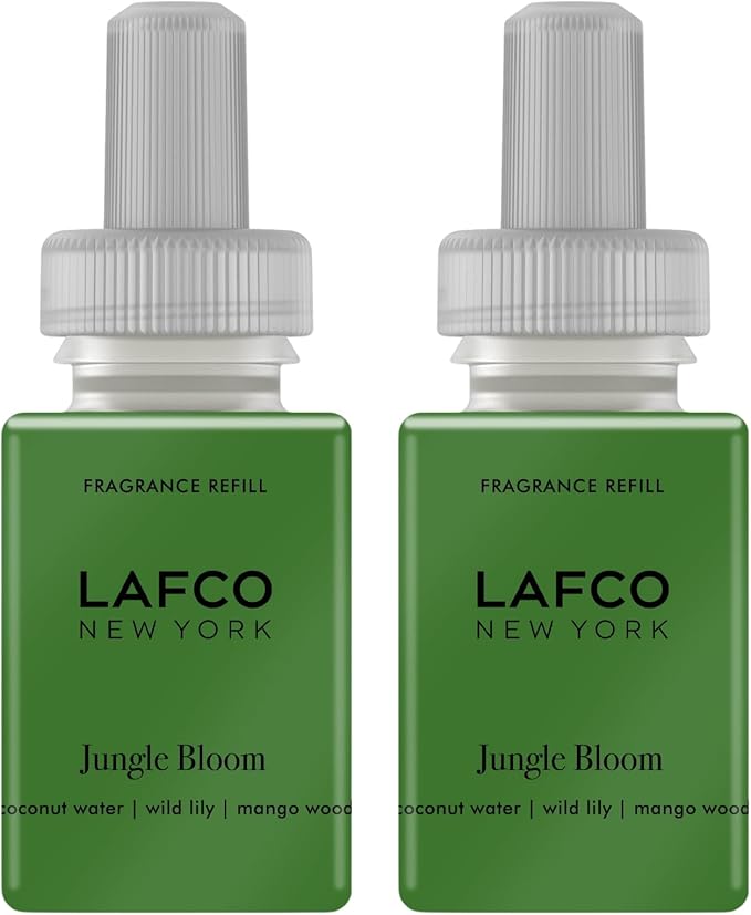 LAFCO New York Pura Smart Device Refill, Jungle Bloom - Pack of 2 - Each Vial Delivers Up to 2 Weeks of Fragrance Life - Made in the USA