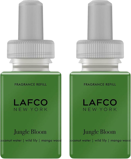 LAFCO New York Pura Smart Device Refill, Jungle Bloom - Pack of 2 - Each Vial Delivers Up to 2 Weeks of Fragrance Life - Made in the USA