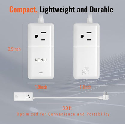 NENJI 75W GaN USB-C Super Fast Charging Station, 8-in-1 Power Strip with 5 USB & 3 AC Ports, Smart Charging, Fast PD Charger for iPhone, Samsung, iPad, MacBook – Desktop & Travel-Friendly – White