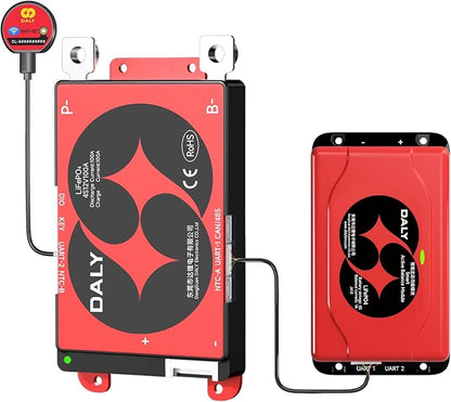 DALY BMS 12V 4S 100A Balance - 1A Active Cell Balancing BMS with Bluetooth WiFi Module Supports RS485 CAN for 12V LiFePO4 Battery Pack for RV trolling Motor Battery Portable Power Station