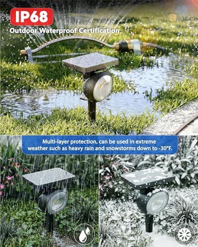 Focusing Solar Spot Lights Outdoor Waterproof, RGB+3CCT Tree Uplights 12Pcs