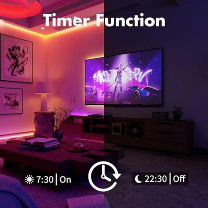 MFWW 100ft IC RGB LED Strip Lights, Multiple Colors on One Line, Segmented DIY Color Changing Lights, App & Remote Control, Music Sync, Dream Color Rainbow Chasing for Bedroom, Party, Home Decor