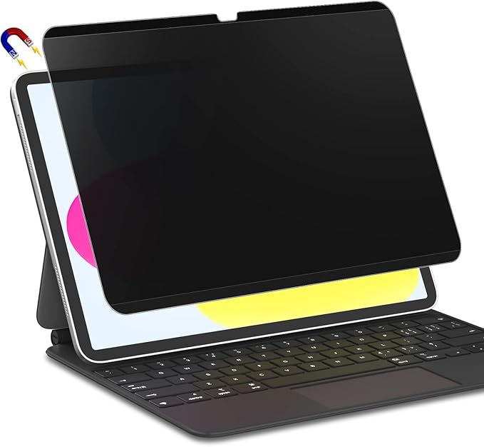FILMEXT iPad 10th Generation Privacy Screen Protector iPad 10.9 2022, Magnetic Anti-Spy Anti Glare Blue Light Filter, Removable Installation for iPad 10.9-inch A2696/A2757/A2777, [Landscape Privacy]