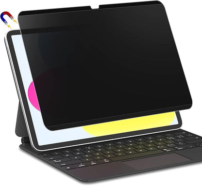 FILMEXT iPad 10th Generation Privacy Screen Protector iPad 10.9 2022, Magnetic Anti-Spy Anti Glare Blue Light Filter, Removable Installation for iPad 10.9-inch A2696/A2757/A2777, [Landscape Privacy]