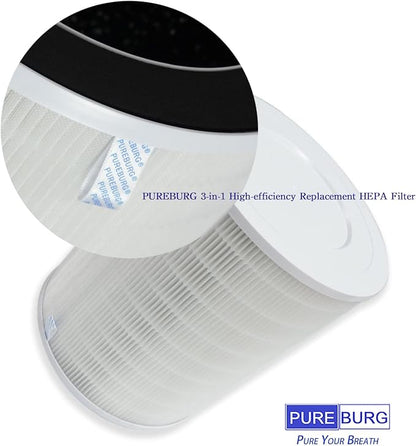 PUREBURG Replacement Filter Compatible With ONE Products Neo(OSAP01) & Athena (OSAP02) Smart Air Purifiers,H13 True HEPA 3-Stage Filtration