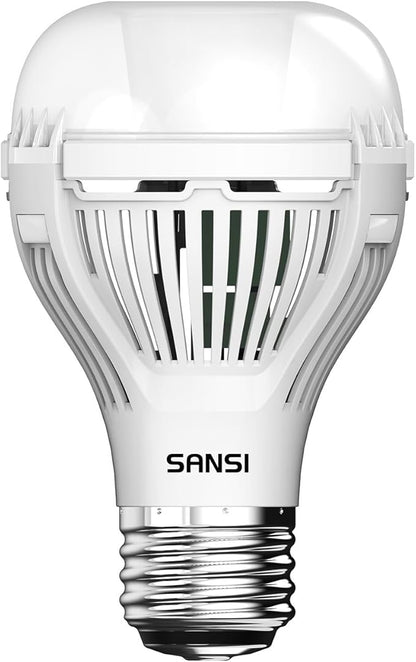 SANSI 3-Way A19 LED Light Bulb, 60W 75W 100W Equivalent 5000K Daylight White Three Way Light Bulb, 700LM 900LM 1600LM Dimmable E26 Base for Home Lighting